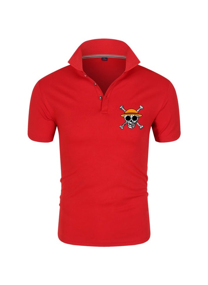 KUYING New One Piece Printed Casual Polo Shirt  - Image 1