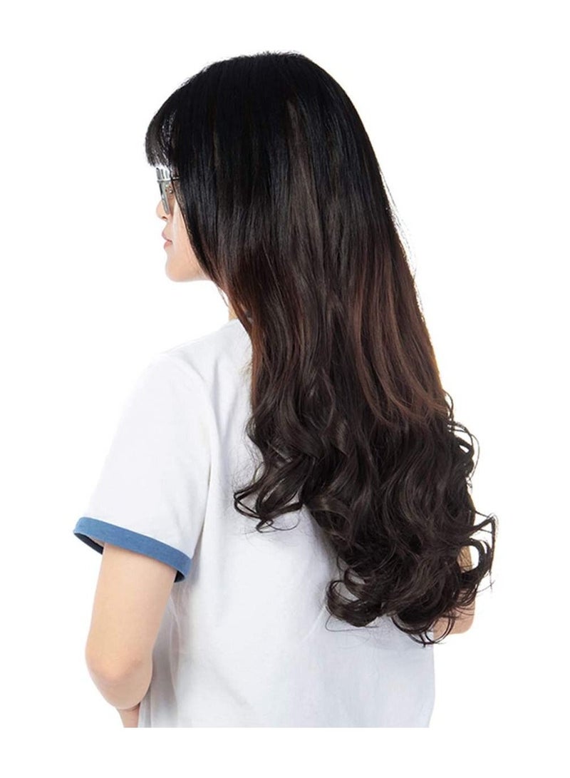 إستيل وصلات شعر 4 قطع 11 مشابك مموجة سميكة كاملة الرأس مزدوجة اللحمة على وصلات شعر صناعية مموجة بقطع شعر للنساء بني داكن مجعد - Image 5