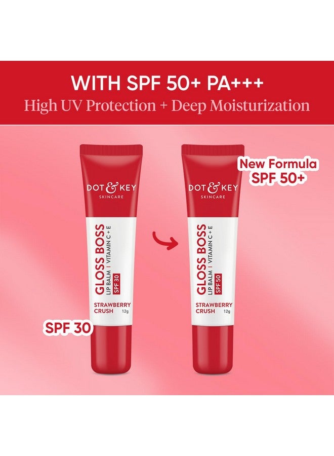 دوت آند كي مرطب شفاه دوت آند كي بنكهة الفراولة (١٢ غرامًا) | شفاه ناعمة ومشرقة بشكل طبيعي | مرطب شفاه ملون بعامل حماية من الشمس ٥٠ وفيتاميني سي و إي | مرطب شفاه للشفاه الجافة والداكنة | مرطب شفاه للنساء - Image 2