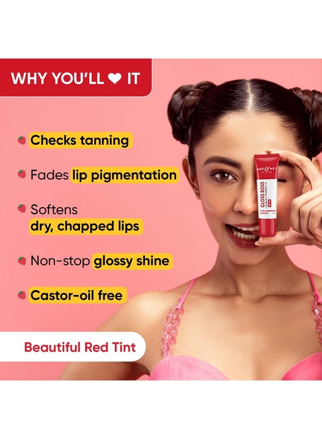 دوت آند كي مرطب شفاه دوت آند كي بنكهة الفراولة (١٢ غرامًا) | شفاه ناعمة ومشرقة بشكل طبيعي | مرطب شفاه ملون بعامل حماية من الشمس ٥٠ وفيتاميني سي و إي | مرطب شفاه للشفاه الجافة والداكنة | مرطب شفاه للنساء - Image 4