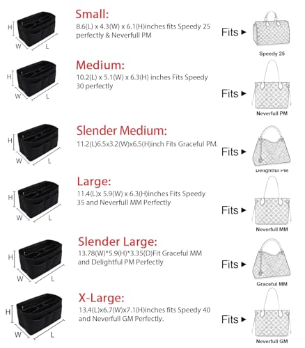 LEXSION Felt Insert Bag Organizer Bag In Bag For Handbag Purse Organizer Fits Speedy Neverful - Image 3