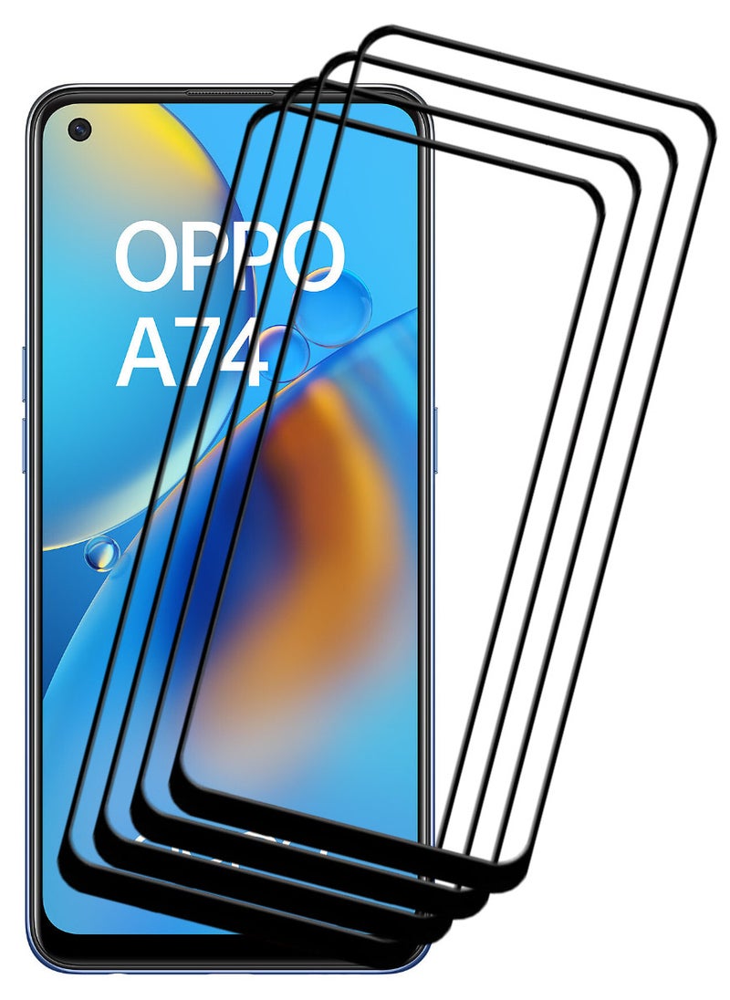 ACLIX 4 Pieces Antistatic ESD Dustproof Premium Quality High Definition Tempered Glass Screen Protector Designed For Oppo A74 - Image 1