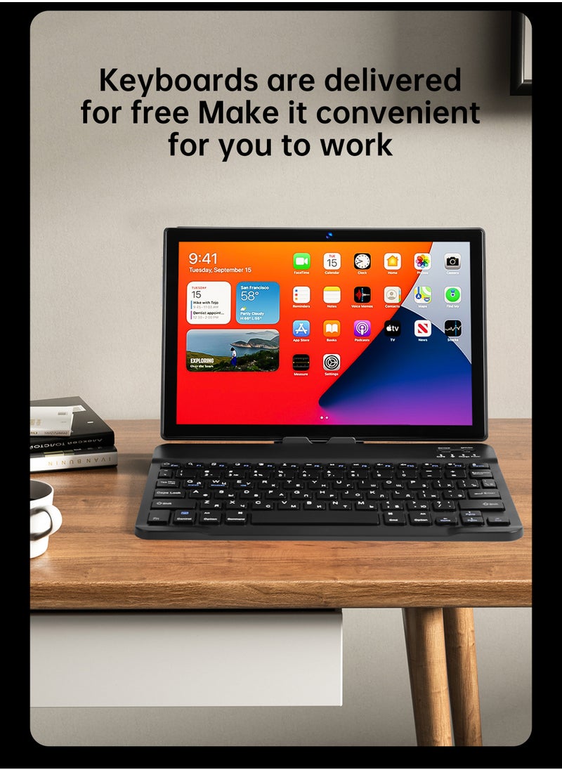 X - Prime - S25 Ultra+ 10.1" HD Display Android Slim Smart Tablet PC with Keyboard 16GB RAM 1TB ROM Dual SIM 5G Network Wi-Fi Tablet Dual Camera Octa-Core Tab Grey - Image 1