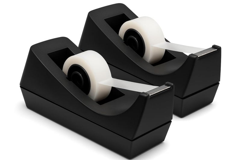 Manaloom Desktop Tape Dispenser - Non-Skid Base - Weighted Tape Roll Dispenser - Perfect for Office Home School (Tape not Included) 2 Pack - Image 1
