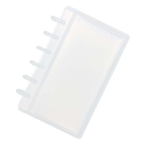 XiowDow Discbound Photo Card Album with Frosted PP Cover 20 Sheets Clear PP Sleeves 6 Discs Bound Organizer Storage Book for Cash Money Stickers Photos Cards (6 Rings 1 Pocket) - Image 1
