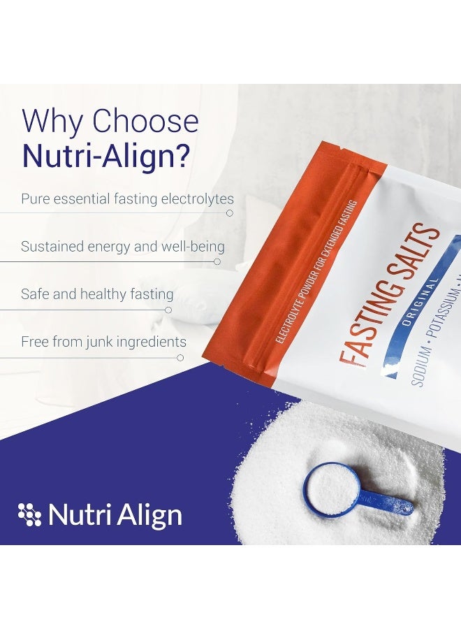 Nutri-Align ملح الصيام الكهربائي الخالي من النكهات والسكر، 400 جرام، إلكتروليتات الصوديوم والبوتاسيوم والمغنيسيوم - Image 3