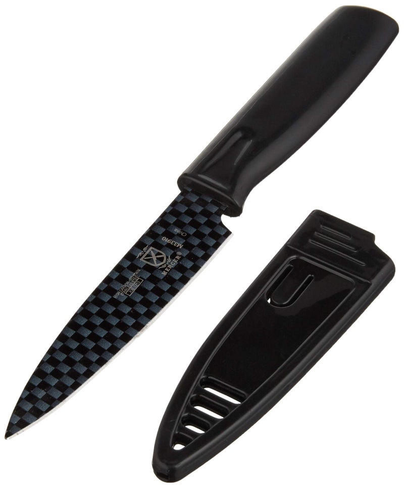 Mercer Culinary Non-Stick Paring Knife with ABS Sheath, 4 Inch, Black, 1 Pack - Image 2
