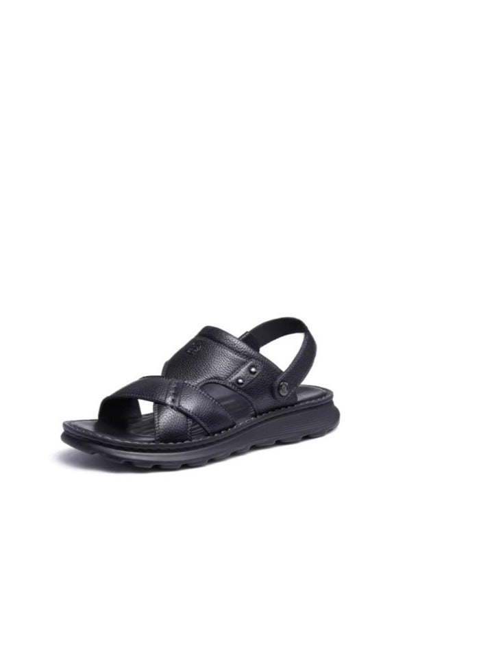 camel New Fashionable Leather Men's Business Slippers  - Image 4