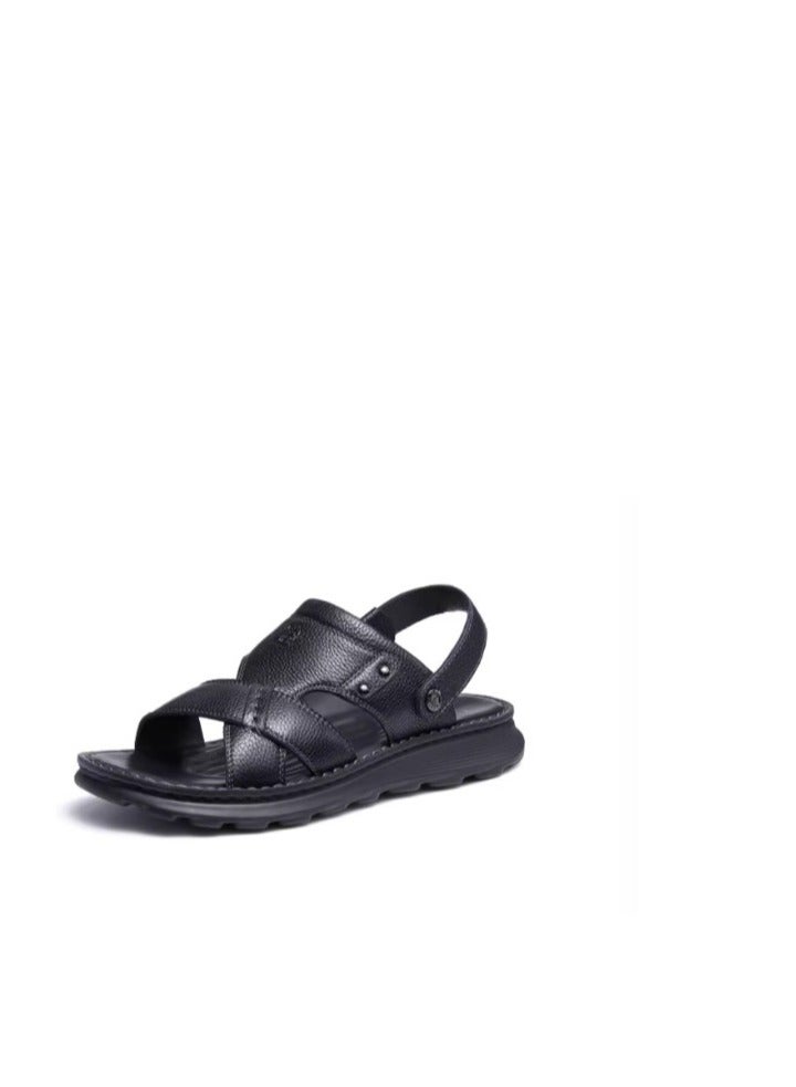 camel New Fashionable Leather Men's Business Slippers  - Image 3