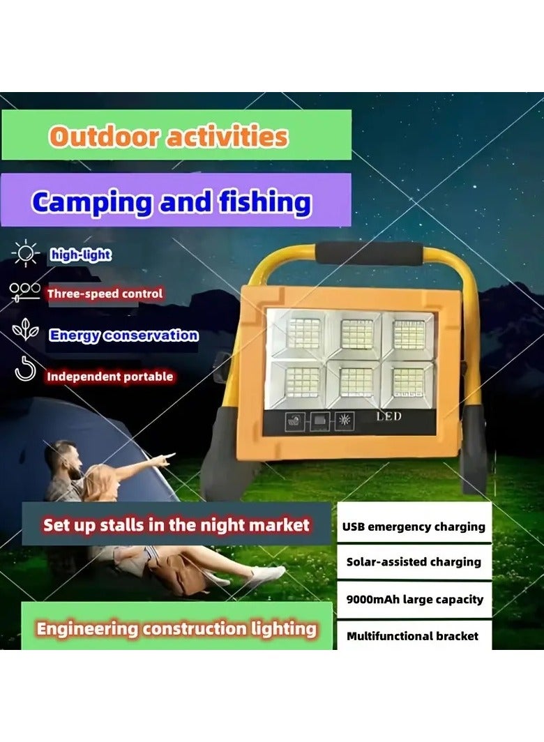 Solar Emergency Work Light, Battery 6-24 Hours Runtime, Portable For Home, Garage, Camping, Fishing And Outdoor Activities - Image 4