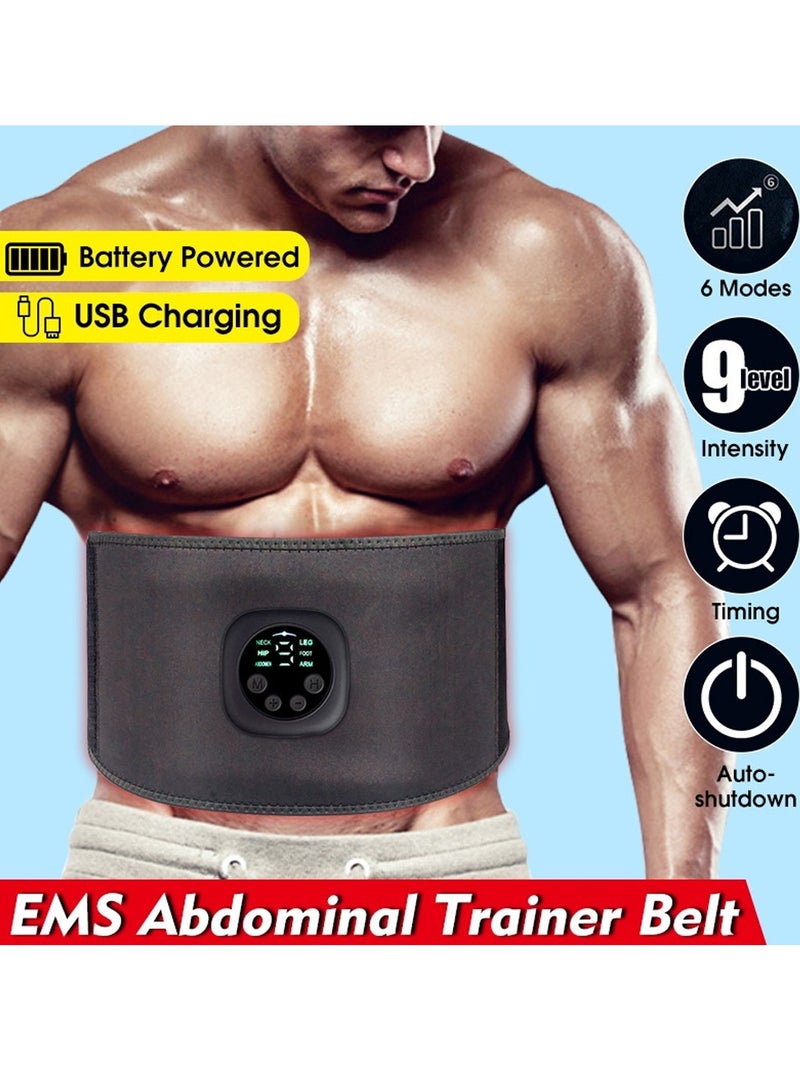 Intelligent Unisex USB Rechargeable EMS Fitness Trainer Belt LED Display Electrical Muscle Stimulator Abdominal Muscle Sticker Home Muscle Training Device - Image 2
