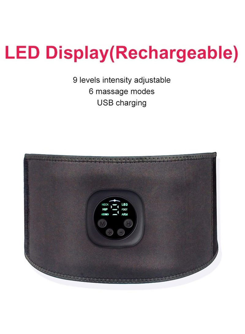 Intelligent Unisex USB Rechargeable EMS Fitness Trainer Belt LED Display Electrical Muscle Stimulator Abdominal Muscle Sticker Home Muscle Training Device - Image 4