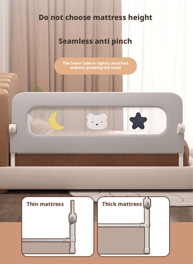 بيوينتي سكك حديد سرير الطفل للأطفال الصغار القابلة للطي سرير السكك الحديدية الحرس,سكك حديدية سرير الأطفال وحراس السكك الحديدية,سكك حديدية حامية سياج السرير الأمني,ارتفاعات قابلة للتعديل وأرجحة أسفل سرير الحرس السكك الحديدية للملكة الملكة المزدوجة - Image 4