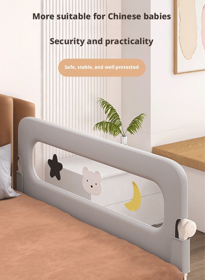 بيوينتي سكك حديد سرير الطفل للأطفال الصغار القابلة للطي سرير السكك الحديدية الحرس,سكك حديدية سرير الأطفال وحراس السكك الحديدية,سكك حديدية حامية سياج السرير الأمني,ارتفاعات قابلة للتعديل وأرجحة أسفل سرير الحرس السكك الحديدية للملكة الملكة المزدوجة - Image 3