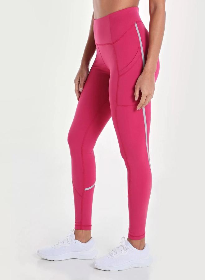 Wizard Women Vent Racy Solid Leggings with Exposed Seam - Image 2