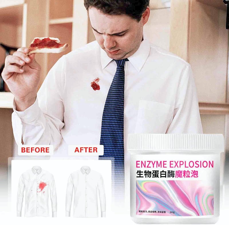 كلاراكو مزيل بقع إنزيم نشط، مزيل بقع الغسيل بإنزيم نشط - وايت شيرت غارديان، مزيل بقع الملابس، قطعة أثرية للغسيل البطيء، منظف بقع الملابس العنيدة (3 قطع) - Image 5