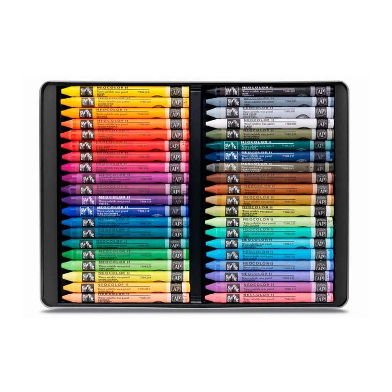 Caran d'Ache Classic Neocolor II AQUARELLE Water-Soluble Pastels, 40 Colors - Image 3