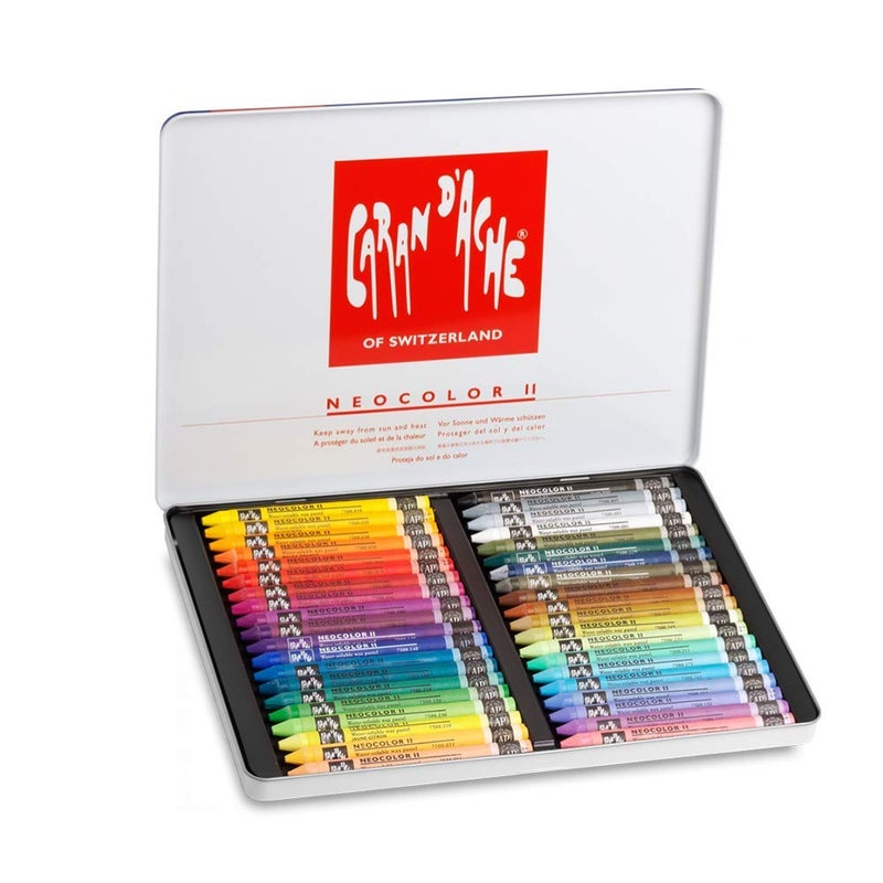 Caran d'Ache Classic Neocolor II AQUARELLE Water-Soluble Pastels, 40 Colors - Image 4