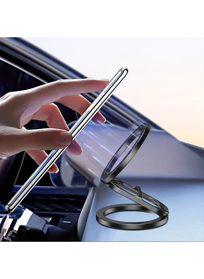 Bright Silvery Magnetic Phone Stand Foldable Multi Functional Compatible With iPhone 16 15 14 13 12 Pro Max - Image 2