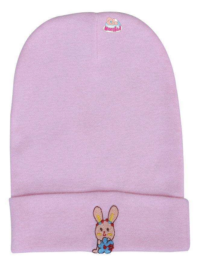 Nonibud Kid's Cotton Cap (Pack Of 3) (NB-1102_Multicolor_0 Months-6 Months) - Image 3