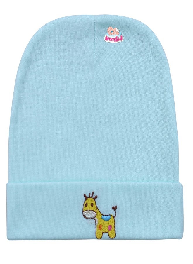 Nonibud Kid's Cotton Cap (Pack Of 3) (NB-1102_Multicolor_0 Months-6 Months) - Image 4