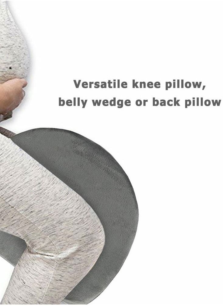 CATANES Pregnancy 1 Pack Pillow Wedge For Sleeping belly Support, Maternity Wedge Pillow Dark Grey  - Image 3