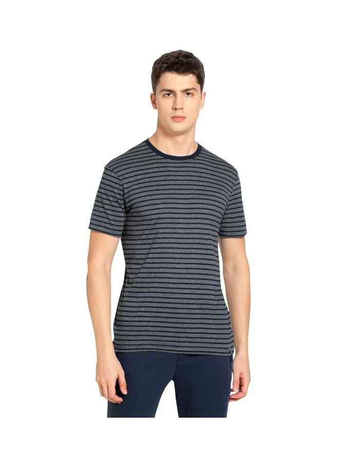 جوكي Jockey 2715 Men Super Combed Cotton Rich Striped Round Neck Half Sleeve T Shirt