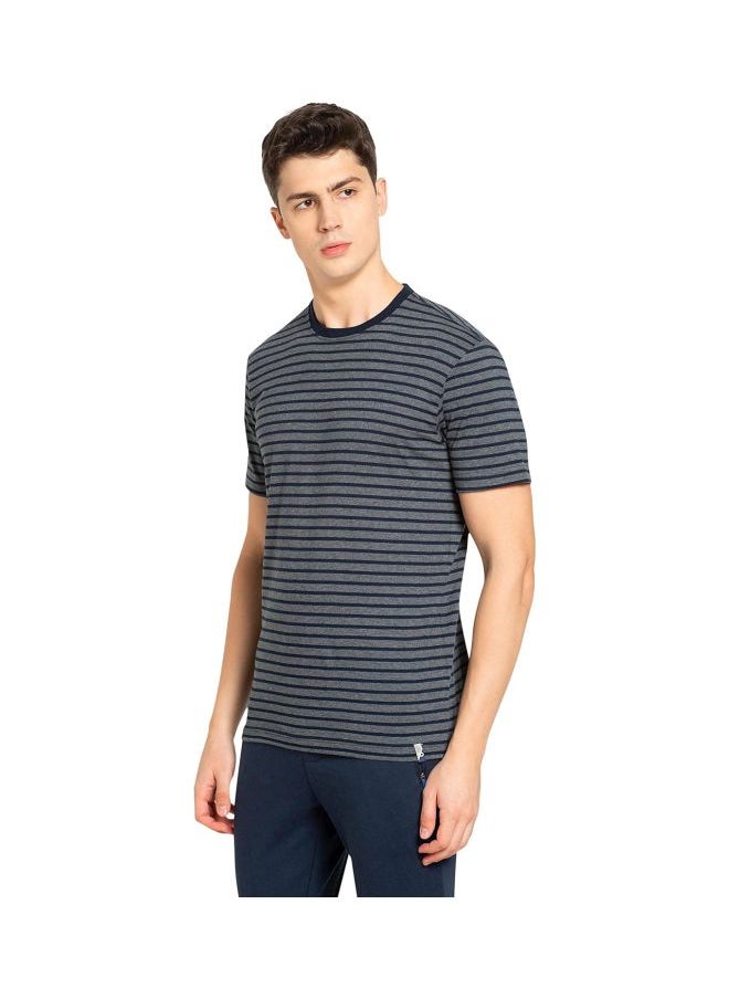 JOCKEY - Jockey 2715 Men Super Combed Cotton Rich Striped Round Neck Half Sleeve T Shirt - Image 1