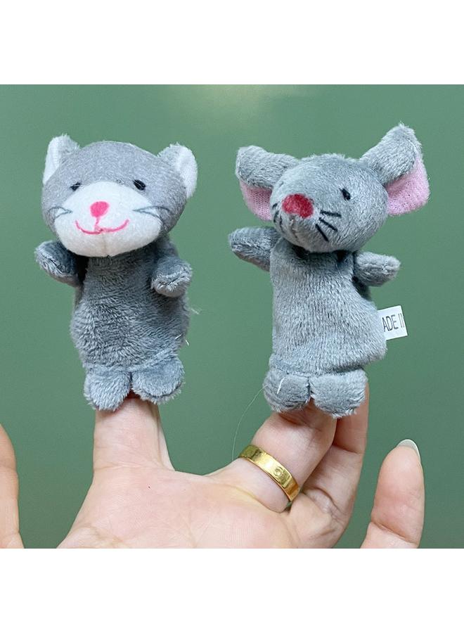 Bluejw 2025 New Cartoon Animal Plush Toy Finger Doll Baby Soothing Finger Doll Panda Rabbit - Image 1