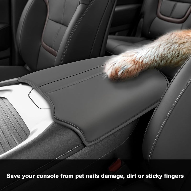 SXCY for 2025 2026 Nissan Armada Armrest Cover for 2025 2026 Nissan Armada Accessories 2025 2026 Armada Center Console Cover 2025 2026 Armada Middle Console Cover (Thin Cover with Black Line) - Image 4