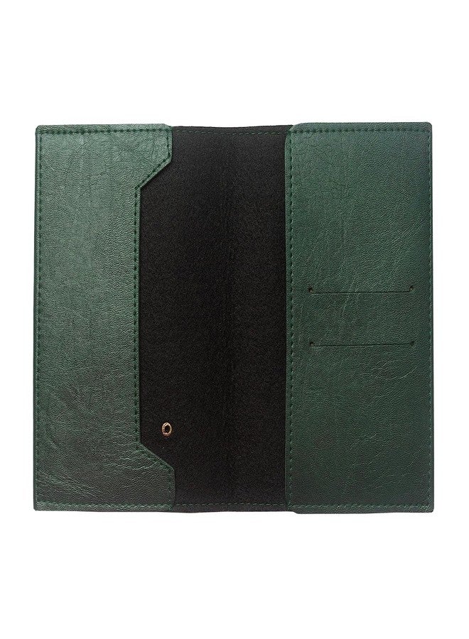 The Messy Corner Vegan Leather Passport Cover for Men | Ultra Violet Rover Travel Case | Leather Passport Accessories | Forest Green - Image 4