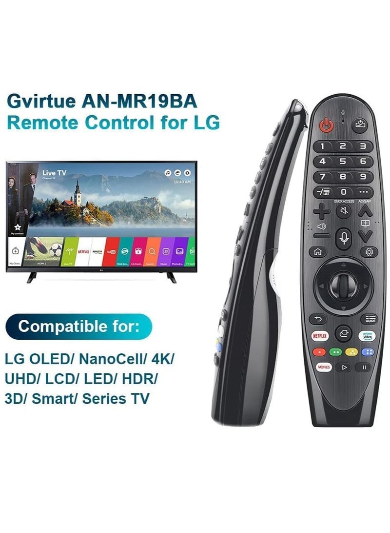 PopZa Remote Control for LG Magic TV - Fit For All LG Smart TVs AKB75855501 AN-MR18BA AN-MR19BA AN-MR20GA AN-MR21GA AN-MR21GC AN-MR650 AN-MR650A AN-MR650B AN-MR650G (With Voice Search) - Image 3