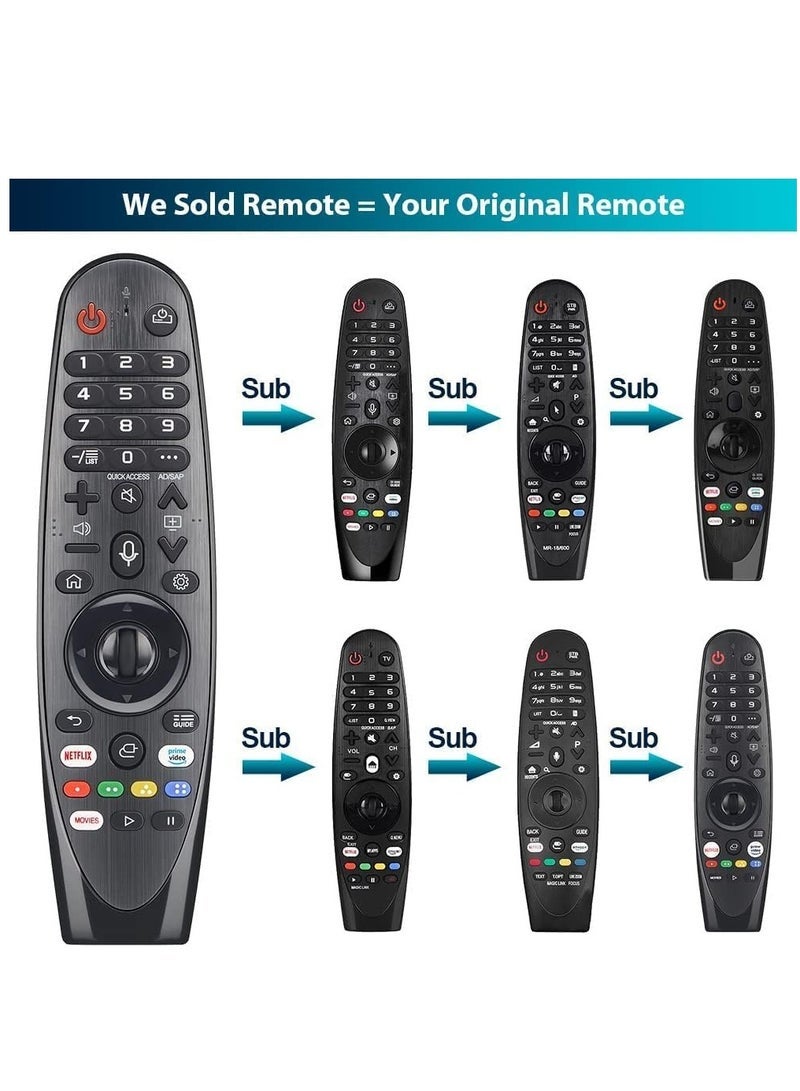 PopZa Remote Control for LG Magic TV - Fit For All LG Smart TVs AKB75855501 AN-MR18BA AN-MR19BA AN-MR20GA AN-MR21GA AN-MR21GC AN-MR650 AN-MR650A AN-MR650B AN-MR650G (With Voice Search) - Image 2