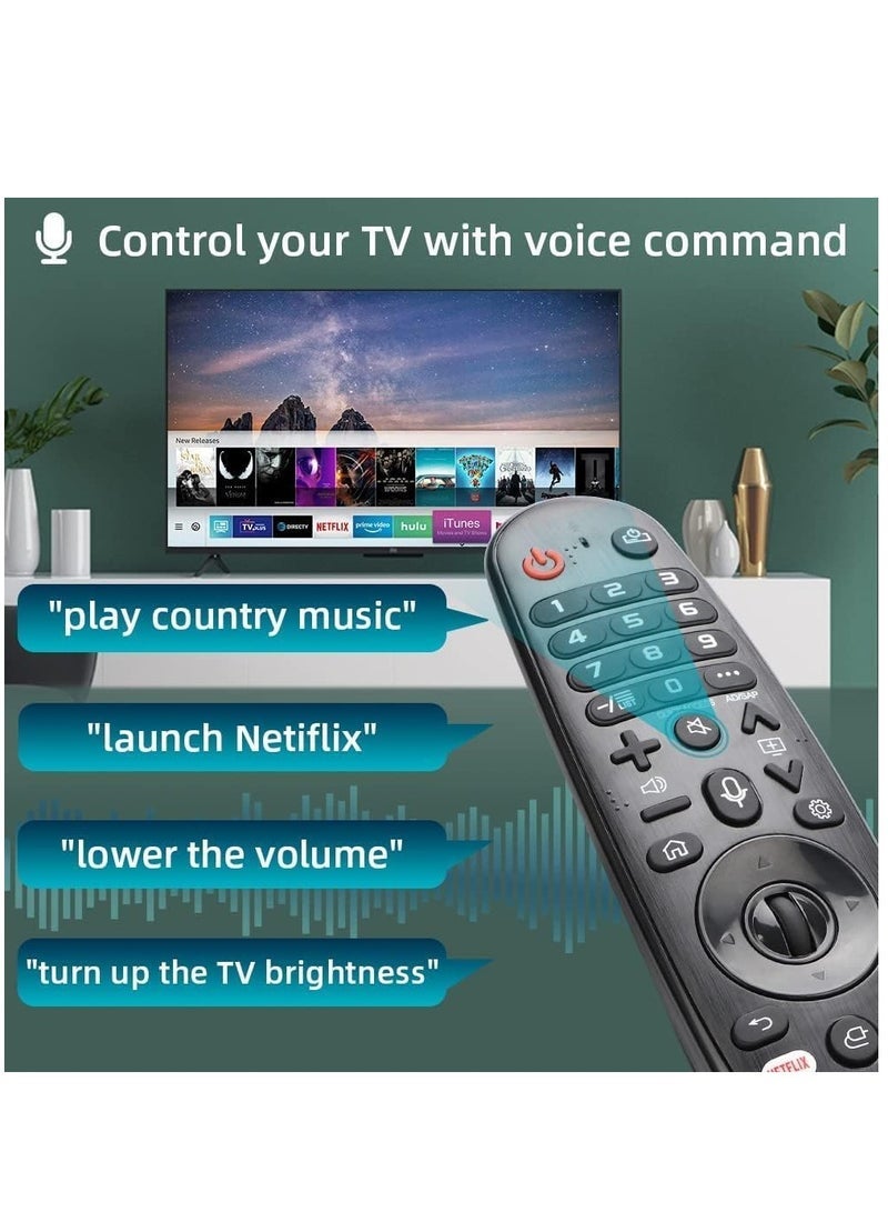 PopZa Remote Control for LG Magic TV - Fit For All LG Smart TVs AKB75855501 AN-MR18BA AN-MR19BA AN-MR20GA AN-MR21GA AN-MR21GC AN-MR650 AN-MR650A AN-MR650B AN-MR650G (With Voice Search) - Image 4