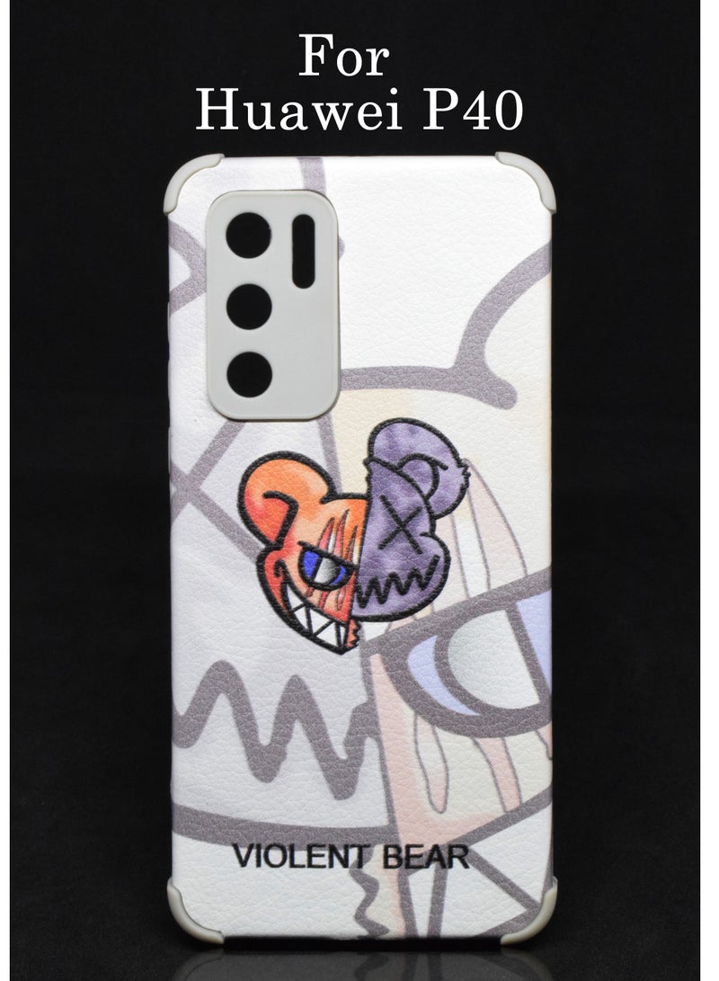 BORTONY Huawei P40 Cover Unique Design Pattern Soft Silicone Slim Fit Anti Scratch Camera Protective Case - Image 1