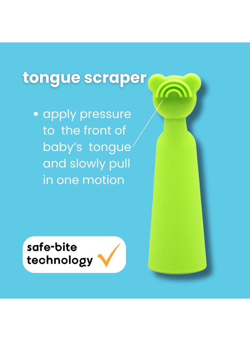 oogiebear Baby Finger Brush & Tongue Scraper - Gentle Oral Care, Soft Silicone, BPA-Free, for Infants & Toddlers - Image 4