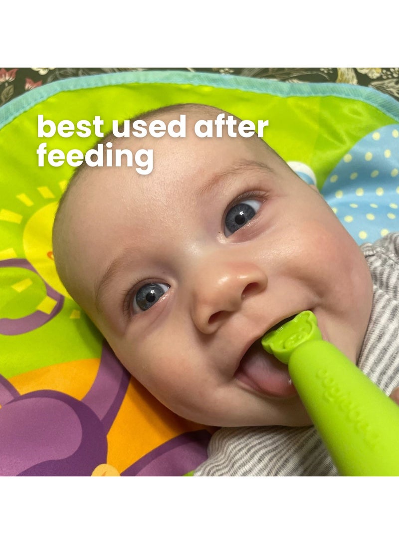 oogiebear Baby Finger Brush & Tongue Scraper - Gentle Oral Care, Soft Silicone, BPA-Free, for Infants & Toddlers - Image 5