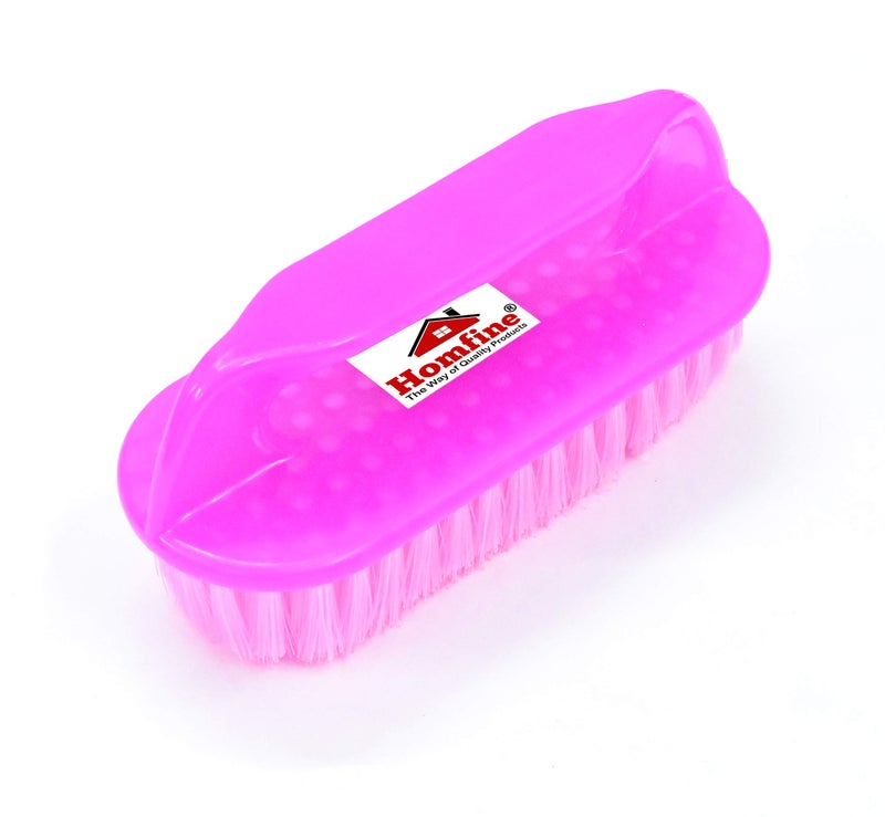 Homfine Cleaning Series Cloth Brush/Laundry Brush with Handle Semi Hard Bristles for Cloth Washing, Laundry, Jeans, T-Shirts etc (1 Pc, Colour May Vary) Green, Blue, Pink, Orange - Image 3