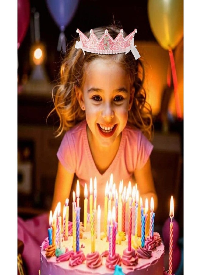 CUBACO Birthday Crown Headband 5th Birthday Girl Sash, Birthday Girl Headband Princess Pink Crown 5 Year Old Girl Gift Outfit Birthday Decorations,Suitable for Party Favors Decorations - Image 3