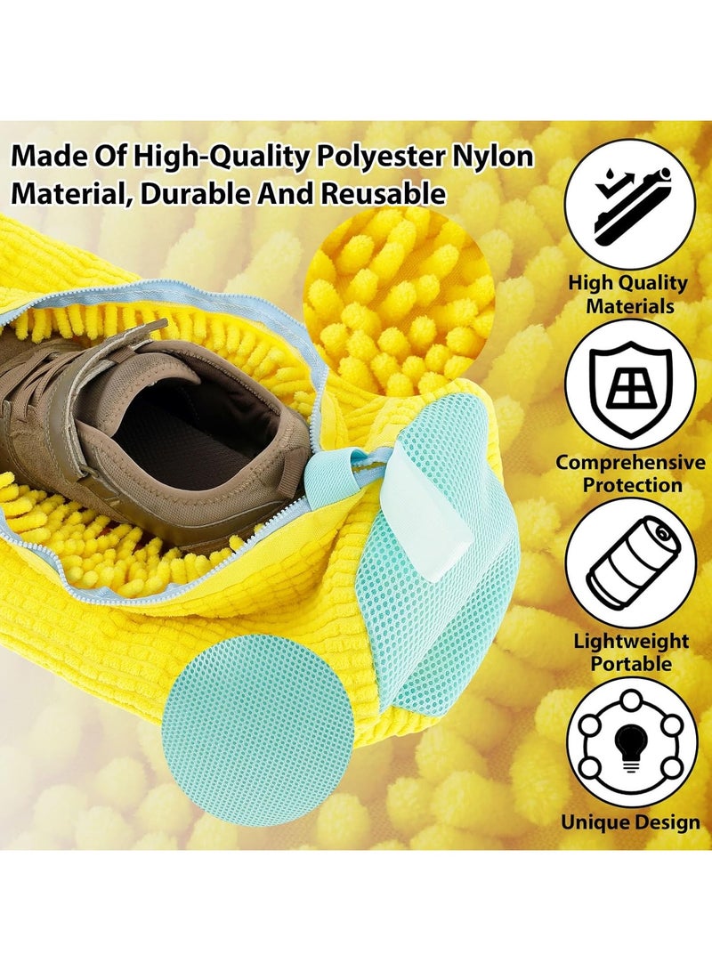 CMGTYYD 2 Piece Shoe Washer Bag, Shoe Cleaning Bag Zipper Hook Shoe Laundry Bag Reusable Lightweight Portable, Shoe Washing Bag Shoe Cleaner Bag Sneakers Canvas Tennis Running Shoes - Image 5