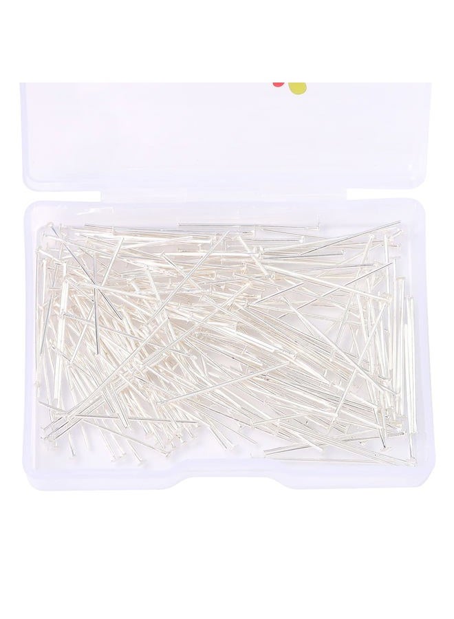 BEADIA Silver Plated Flat Head Pins Non Tarnish 25mm 200pcs for Jewelry Making Findings - Image 5