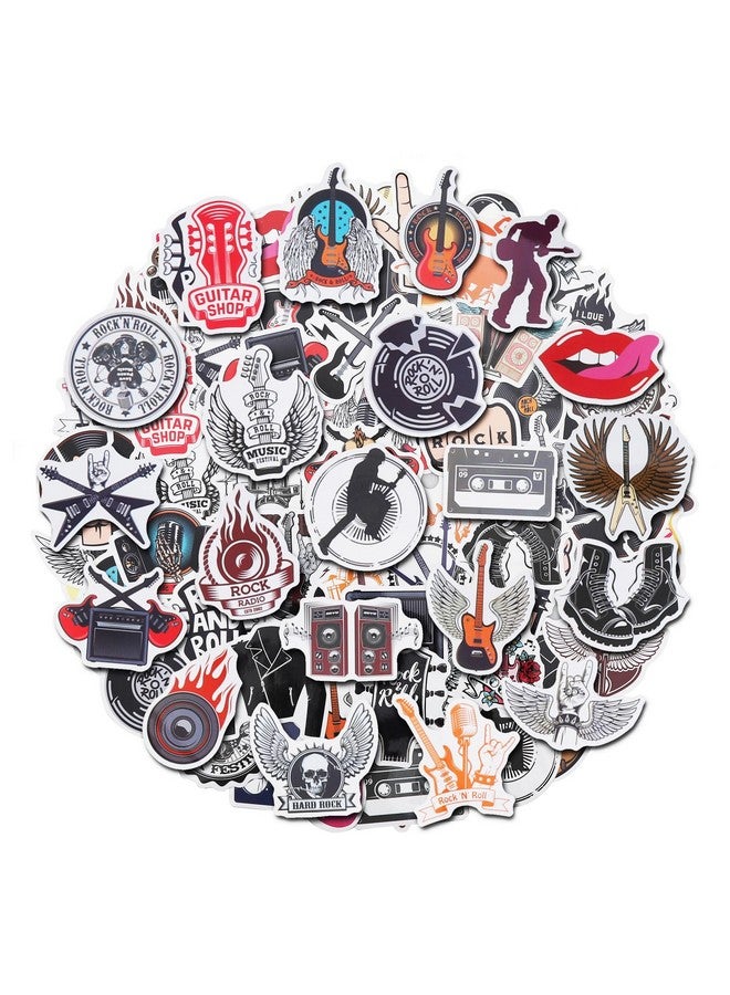 Cleverplay 100 Pack Rock and Roll Stickers, Rock Star Party Favors, Birthday Decorations - Image 1