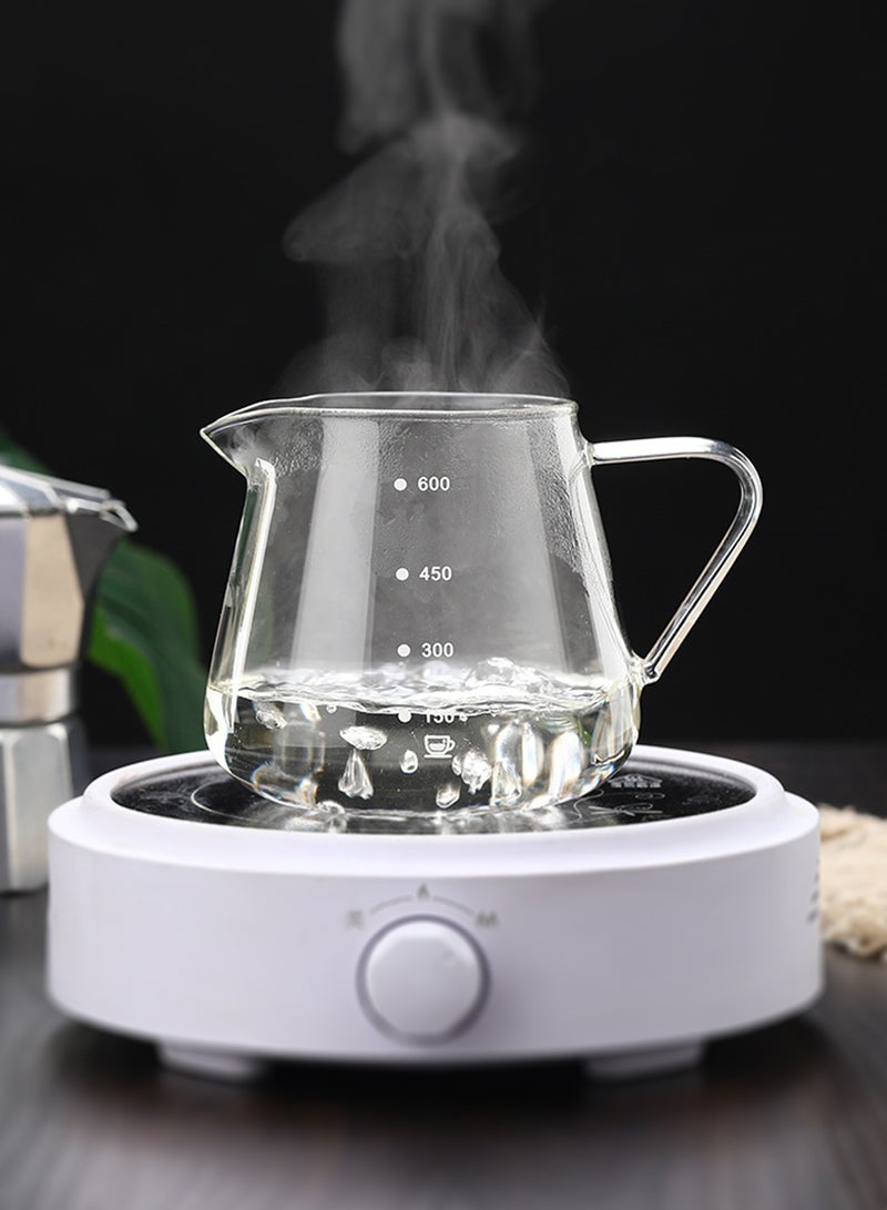 ايكي ايك V60 صانع القهوة الزجاجي المقاوم للحرارة صانع القهوة صب فوق القهوة خادم الشاي غلاية باريستا خادم 600 مللي  - Image 4