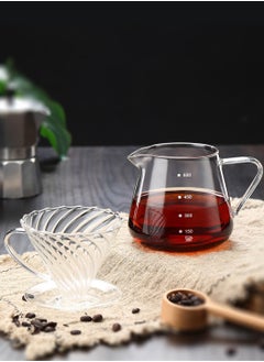 EqiEch V60 Coffee Server Heat Resistant Glass Coffee Maker Pour Over Coffee Tea Server Kettle Barista Server 600ml  - Image 5