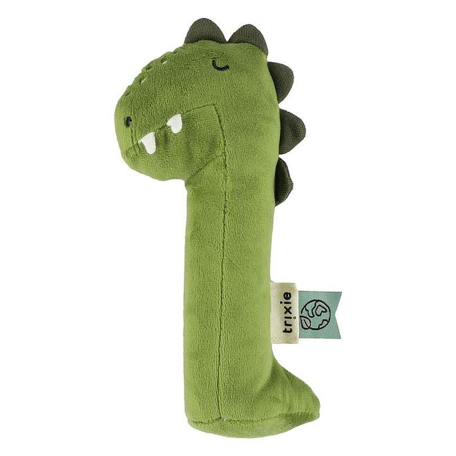 Trixie Mr. Dino Squeaker, Small, Easy To Hold, Soft, 0 Months+, 16cm - Green - Image 2