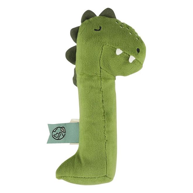 Trixie Mr. Dino Squeaker, Small, Easy To Hold, Soft, 0 Months+, 16cm - Green - Image 1