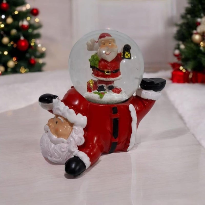 كرة الماء لعيد الميلاد - زينة رأس السنة الجديدة - كرة الماء - سانتا نائم (سانتا) بورسلين