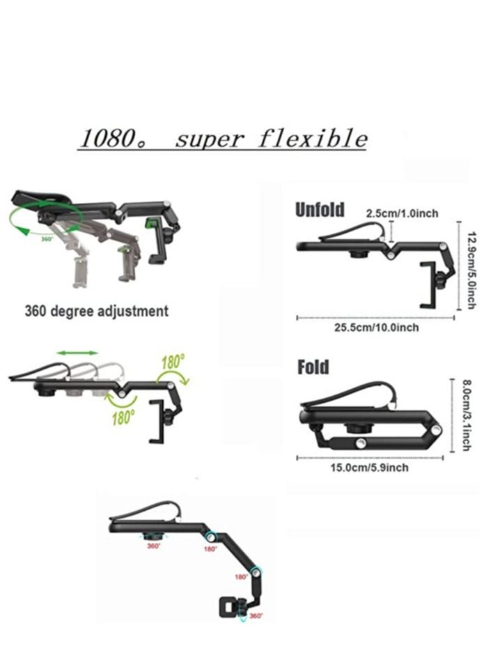 ELTRAZONE Sun Visor Car Cell Phone Holder, 360 Rotating Car Mount Support Clip Bracket , Adjustable Arm Cradles Car Holder Mount Phone Car Clip for Sun Visor Rearview Mirror Steering Wheel(Grey) - Image 5