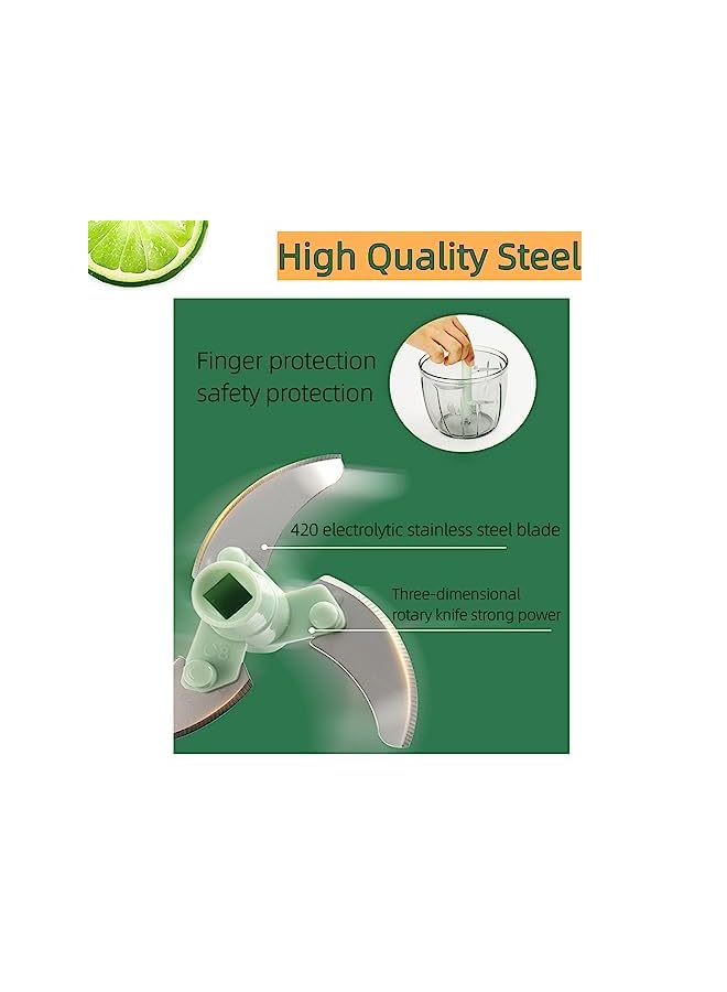 PROMASS مفرمة بخمس شفرات وخفاقة واحدة، سعة لتر، مفرمة بصل يدوية، مفرمة خضروات، مفرمة خضروات 900 مل - Image 3