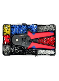 RACO RACO Giffex Crimping Plier Set (0.25-10mm²) with 1200 Ferrule Connectors – Self-Adjusting Ratchet Bootlace Crimping Tool for Electrical Cable Lugs  - Image 1
